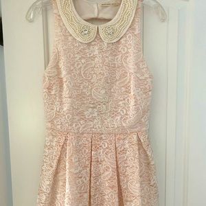 Beautiful lace summer dress with beaded collar.